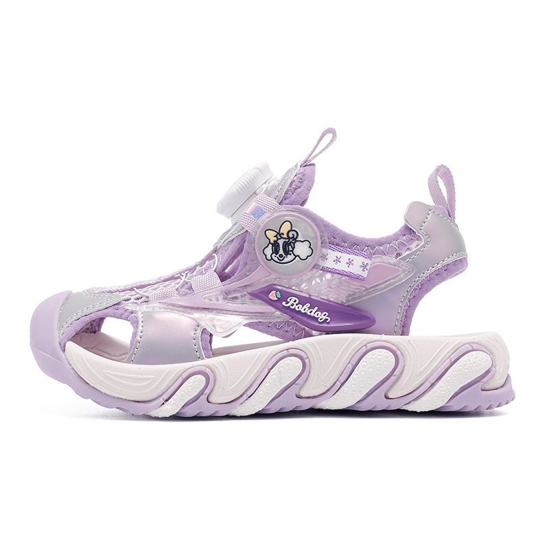 Дышащие, легкие, амортизирующие, низкие детские сандалии BOBDOG, розовый/фиолетовый 
Дышащие, легкие, амортизирующие, низкие детские сандалии BOBDOG, розовый/фиолетовый