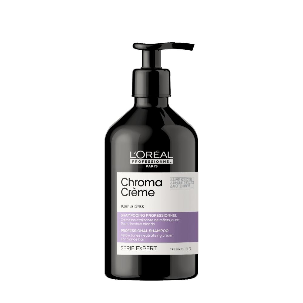 Кремовый шампунь для волос, нейтрализующий желтые оттенки chroma crème yellow tones neutralizing cream for blondes to platinum blondes L′Oréal Professionnel Paris, 500 мл
Кремовый шампунь для волос, нейтрализующий желтые оттенки chroma crème yellow tones neutralizing cream for blondes to platinum blondes L′Oréal Professionnel Paris, 500 мл