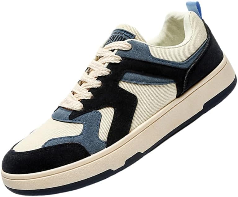 Мужские низкие кеды для скейтбординга - повседневные кроссовки на шнуровке, студенческие текстильные туфли, подходящие для всех случаев Hoalox, синий
Мужские низкие кеды для скейтбординга - повседневные кроссовки на шнуровке, студенческие текстильные туфли, подходящие для всех случаев Hoalox, синий