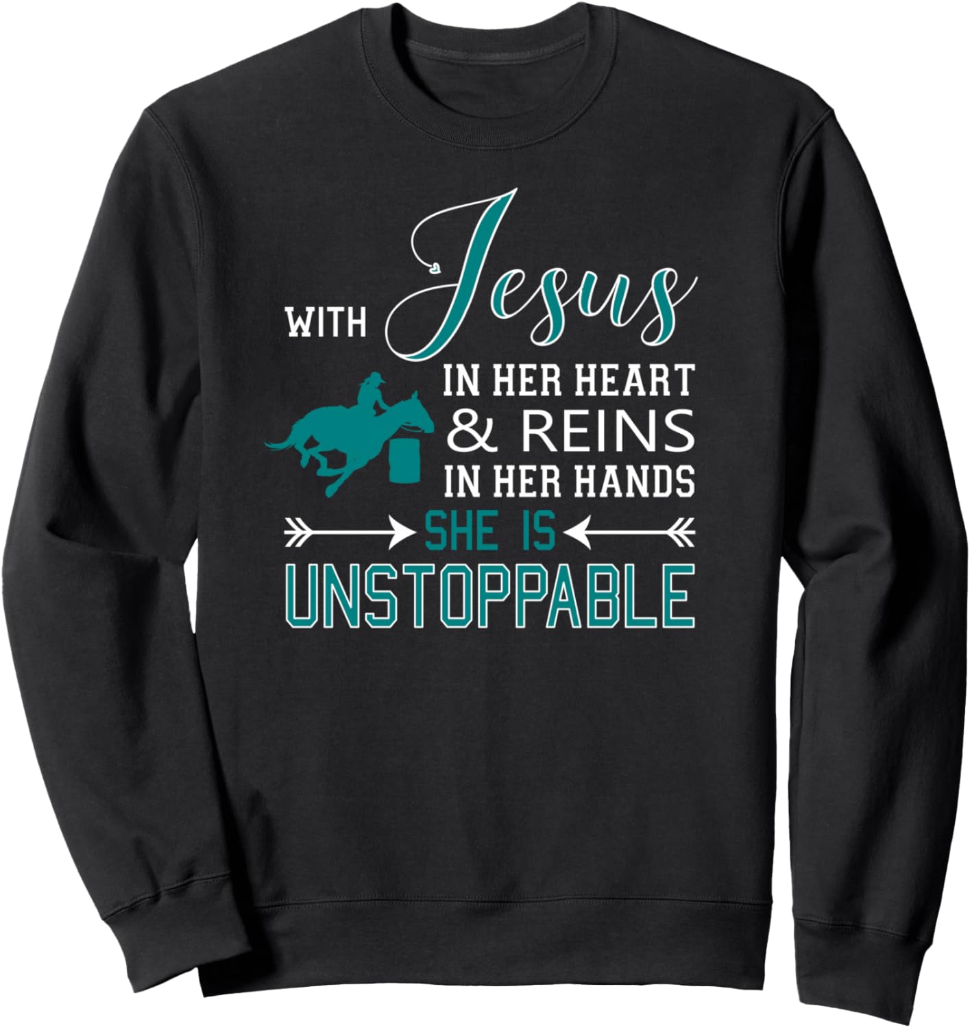 С Иисусом в сердце и уздвойкой в руках она - толстовка Gameday Apparel Co Barrel Racing, черный
С Иисусом в сердце и уздвойкой в руках она - толстовка Gameday Apparel Co Barrel Racing, черный