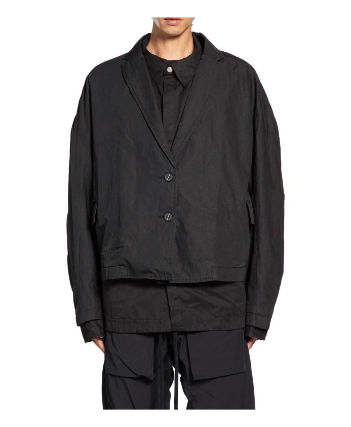 Черная куртка из хлопчатобумажной ткани с люрексом Thom Krom, черный
Черная куртка из хлопчатобумажной ткани с люрексом Thom Krom, черный