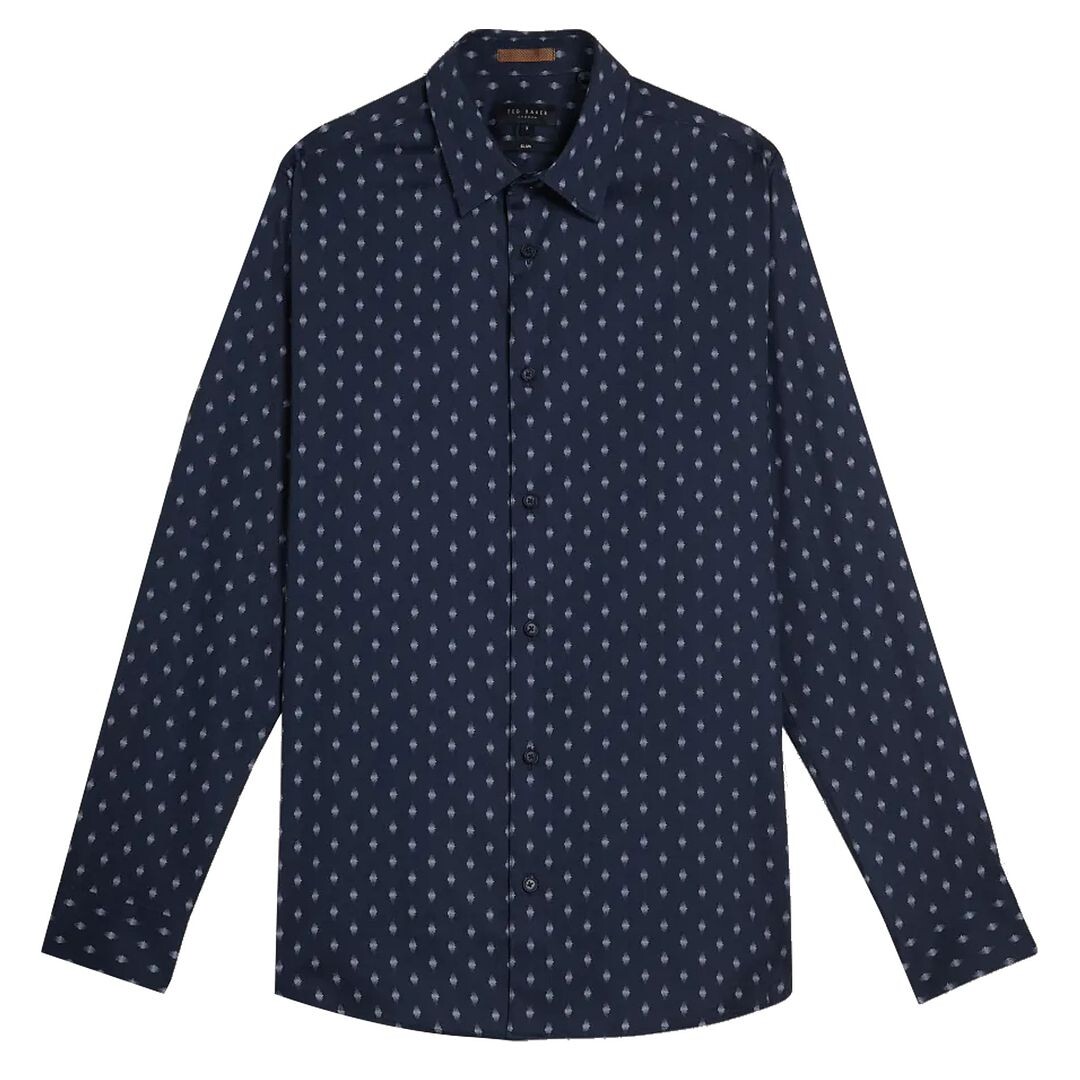 Рубашка с геометрическим принтом Ted Baker, синий
Рубашка с геометрическим принтом Ted Baker, синий