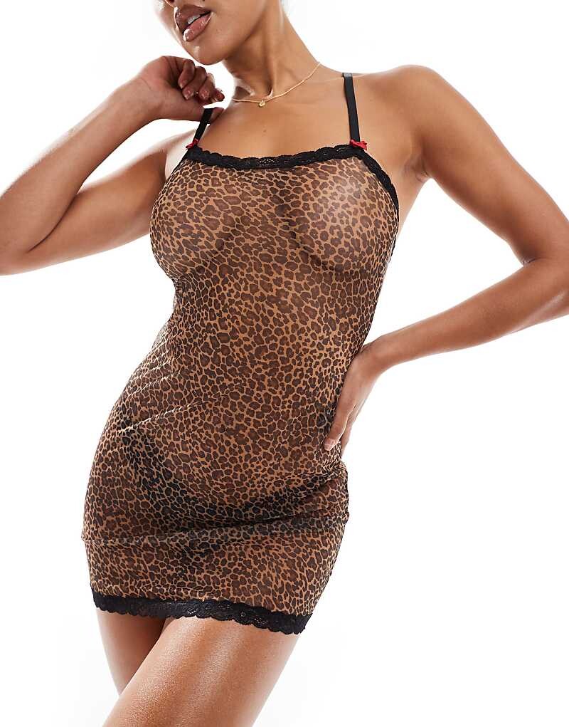 ASOS DESIGN – Miley – мини-платье из сетки с леопардовым принтом, кружевом и контрастными бантами
ASOS DESIGN – Miley – мини-платье из сетки с леопардовым принтом, кружевом и контрастными бантами