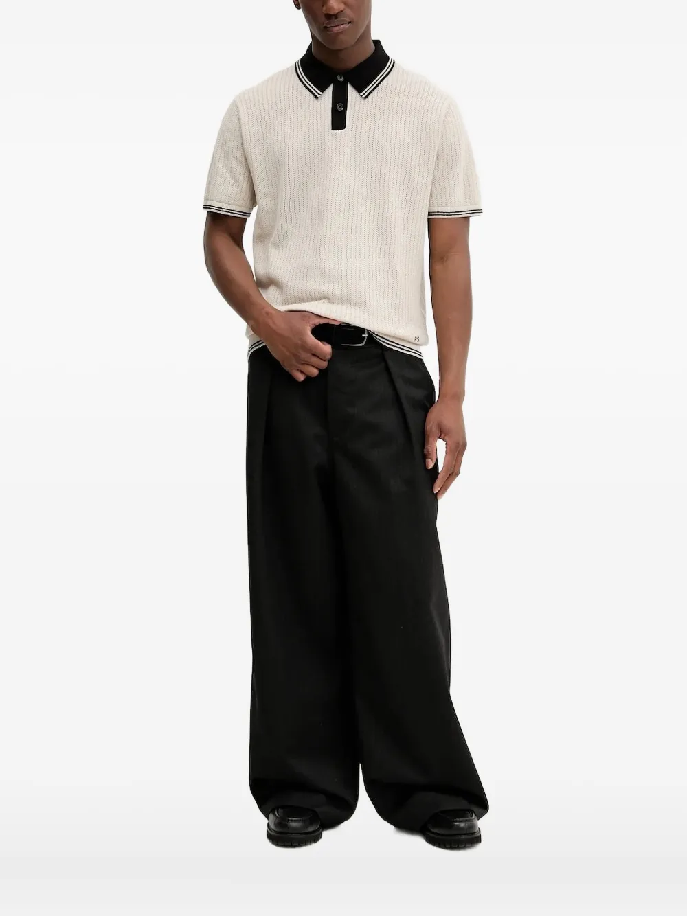 Рубашка-поло из рубчатой вязки PS Paul Smith, белый
Рубашка-поло из рубчатой вязки PS Paul Smith, белый