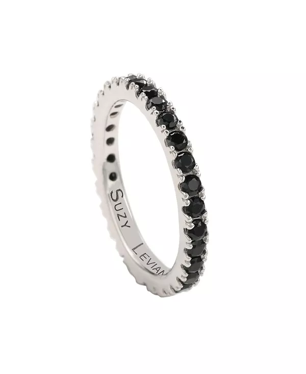 Тонкое кольцо-лента «Вечность» от Suzy Levian из стерлингового серебра с кубическим цирконием Suzy Levian New York, black
Тонкое кольцо-лента «Вечность» от Suzy Levian из стерлингового серебра с кубическим цирконием Suzy Levian New York, black