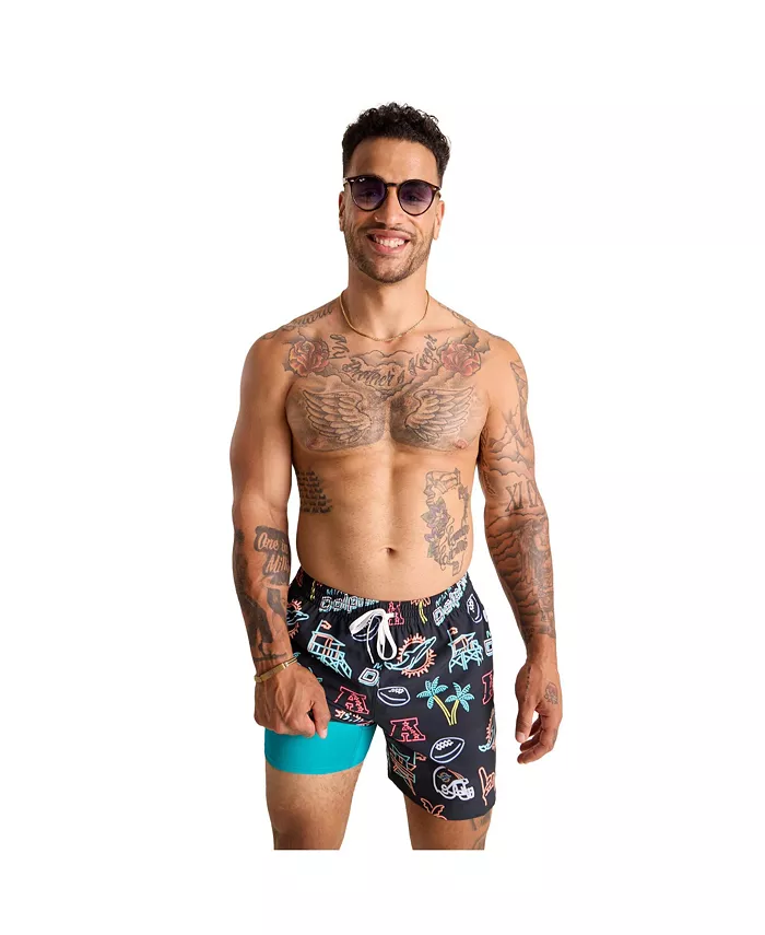 Мужские классические плавки Miami Dolphins The Neon с неоновой окантовкой, 5.5", черные Chubbies
Мужские классические плавки Miami Dolphins The Neon с неоновой окантовкой, 5.5", черные Chubbies