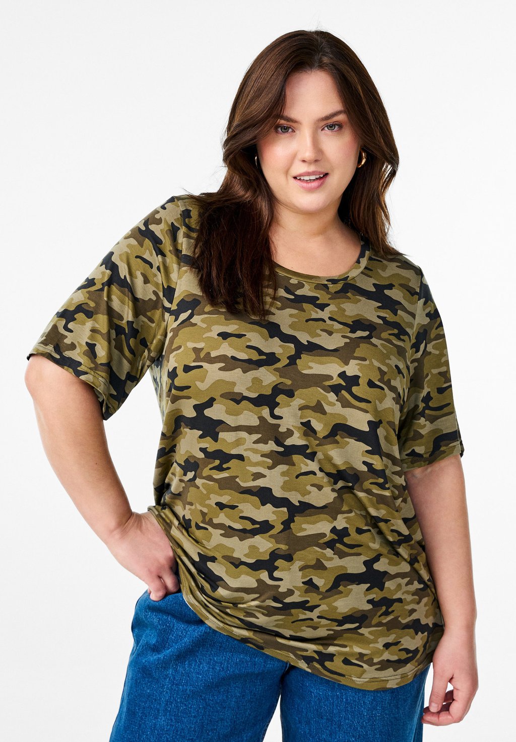 Футболка с принтом Zizzi, темно-зеленый
Футболка с принтом Zizzi, темно-зеленый