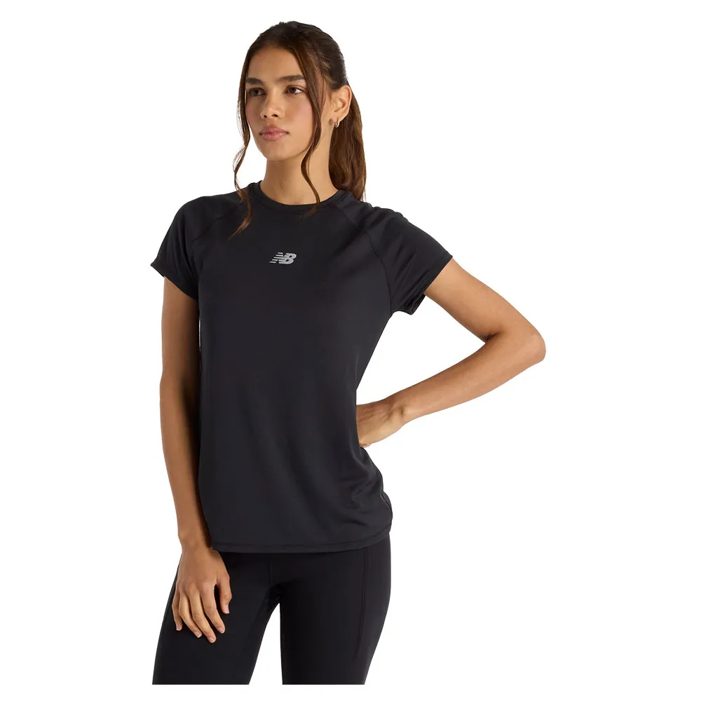 Футболка с коротким рукавом спортивная New Balance Seasonal Jacquard, черный 
Футболка с коротким рукавом спортивная New Balance Seasonal Jacquard, черный