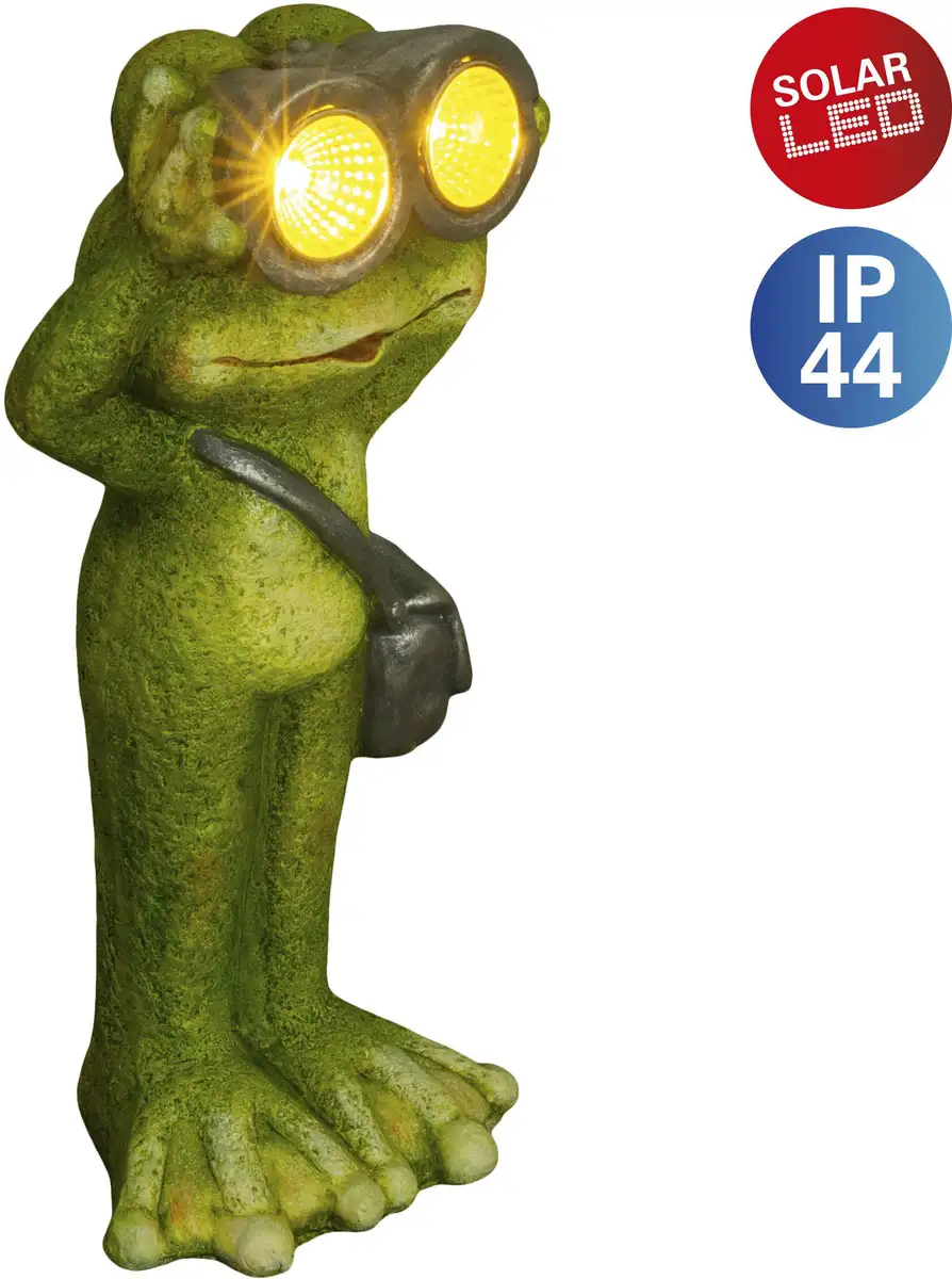 Светодиодный солнечный фонарь näve "Frosch", 1 лампочка, стоячая лягушка с биноклем и сумкой через плечо, керамика, включая аккумулятор Высота: 30,00 см., зеленый
Светодиодный солнечный фонарь näve "Frosch", 1 лампочка, стоячая лягушка с биноклем и сумкой через плечо, керамика, включая аккумулятор Высота: 30,00 см., зеленый