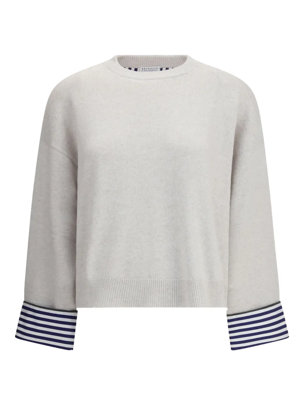 Топ с манжетами в полоску Brunello Cucinelli, нейтральный
Топ с манжетами в полоску Brunello Cucinelli, нейтральный