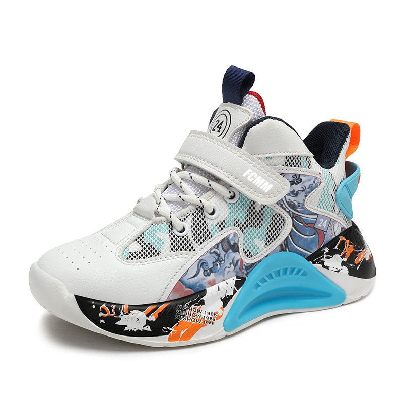 Противоскользящие амортизирующие высокие повседневные кроссовки для детей FCMM, белый/синий/оранжевый
Противоскользящие амортизирующие высокие повседневные кроссовки для детей FCMM, белый/синий/оранжевый