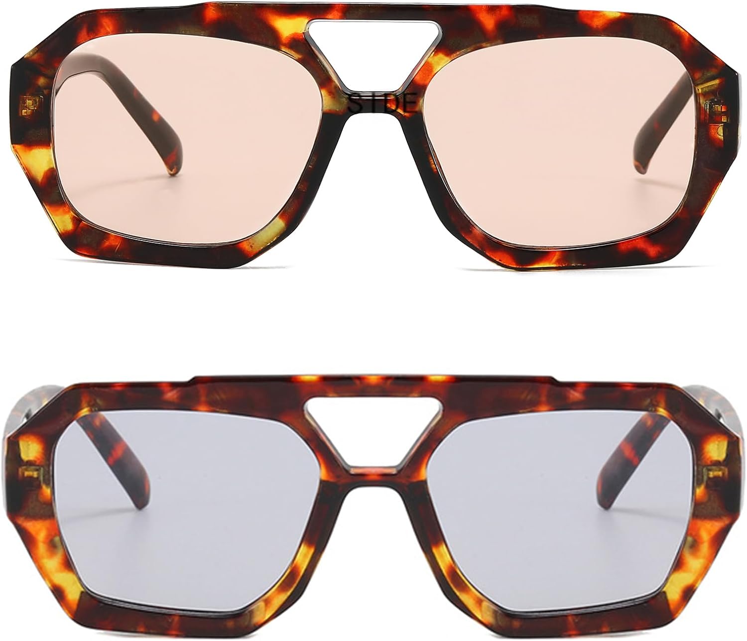 Солнцезащитные очки Mirkcittle Trendy Square Aviator для женщин и мужчин, шестиугольная толстая оправа, двойная перемычка, дизайнерский дизайн, Tortoise/Brown Lens+tortoise/Grey Lens
Солнцезащитные очки Mirkcittle Trendy Square Aviator для женщин и мужчин, шестиугольная толстая оправа, двойная перемычка, дизайнерский дизайн, Tortoise/Brown Lens+tortoise/Grey Lens