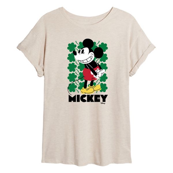 Футболка большого размера с изображением клевера для юниоров с Микки Маусом Disney, бежевый
Футболка большого размера с изображением клевера для юниоров с Микки Маусом Disney, бежевый