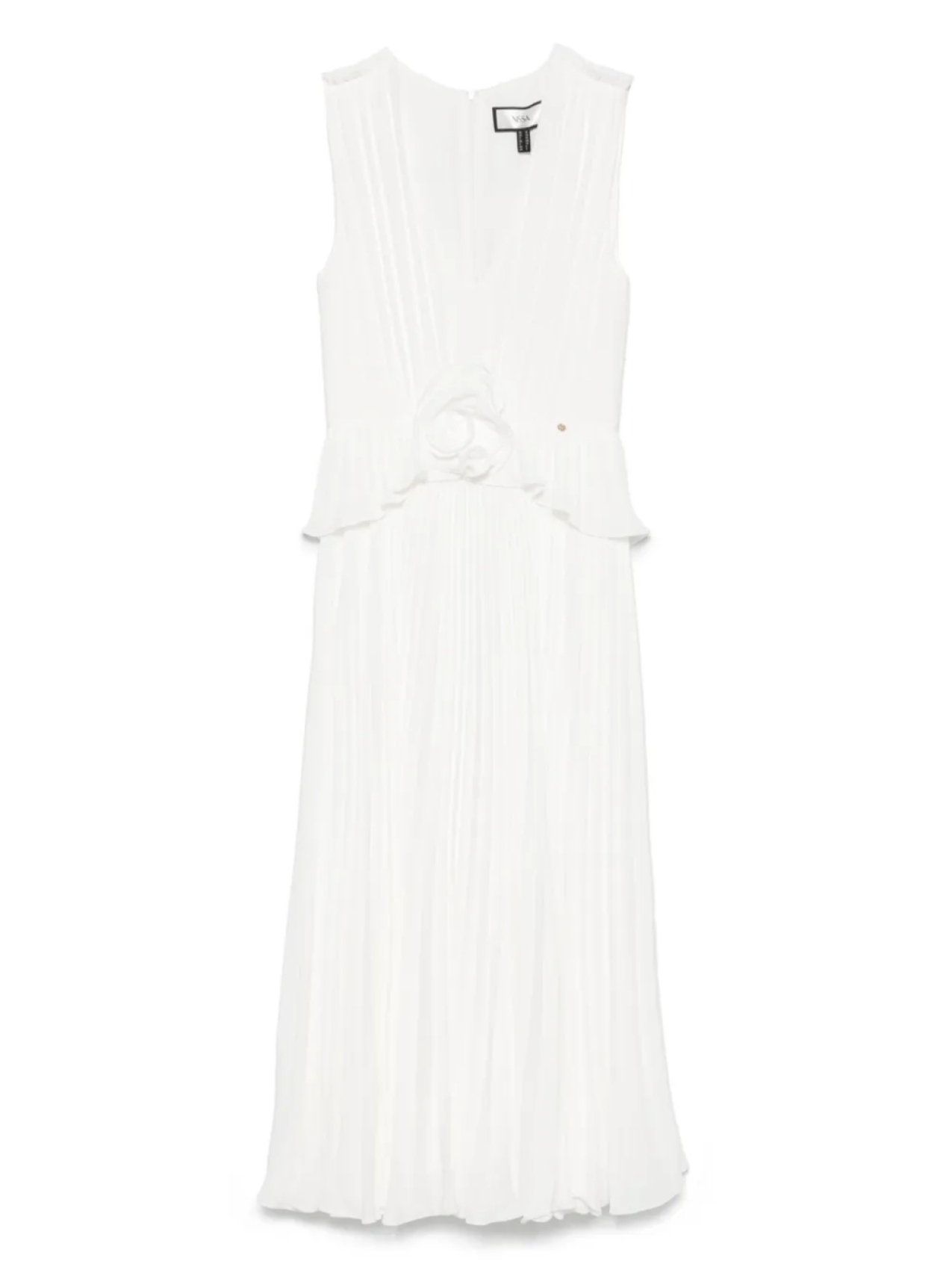 Платье с цветочной аппликацией NISSA, белый 
Платье с цветочной аппликацией NISSA, белый