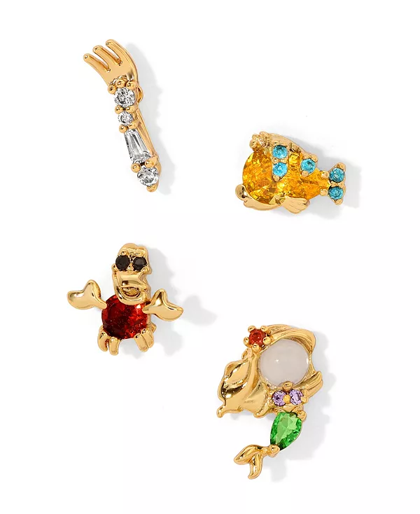 Комплект сережек-гвоздиков с разноцветными кристаллами в стиле принцессы Диснея «Русалочка» Girls Crew, gold
Комплект сережек-гвоздиков с разноцветными кристаллами в стиле принцессы Диснея «Русалочка» Girls Crew, gold