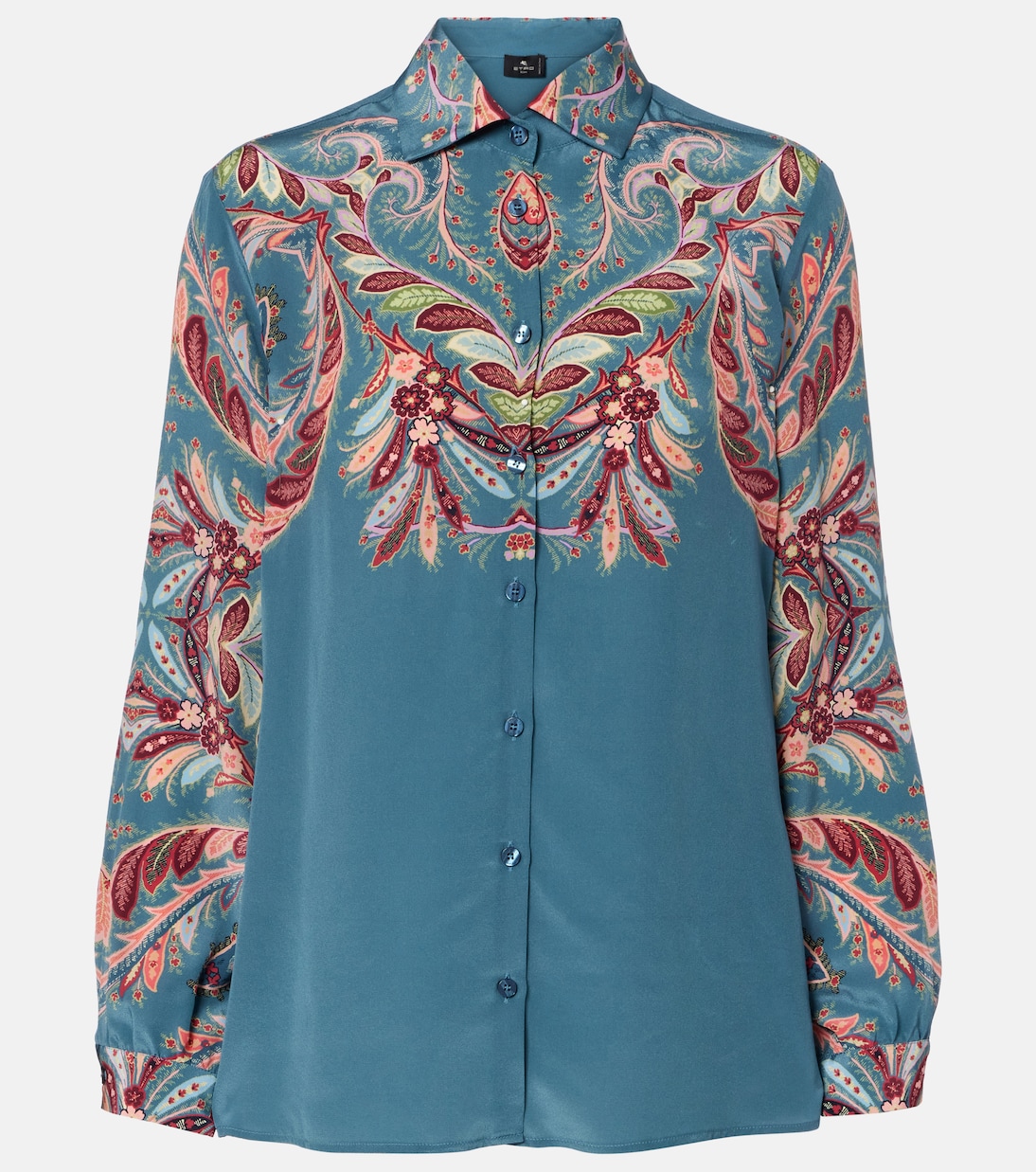 Шёлковая рубашка с узором пейсли Etro, Stampa F.Do Blu
Шёлковая рубашка с узором пейсли Etro, Stampa F.Do Blu