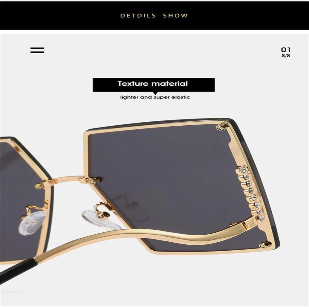 Модные солнцезащитные очки без оправы для женщин, винтажные солнцезащитные очки с бриллиантами, разноцветные, защита от УФ-излучения UV400 KTUCN, Gray Pink2730
Модные солнцезащитные очки без оправы для женщин, винтажные солнцезащитные очки с бриллиантами, разноцветные, защита от УФ-излучения UV400 KTUCN, Gray Pink2730