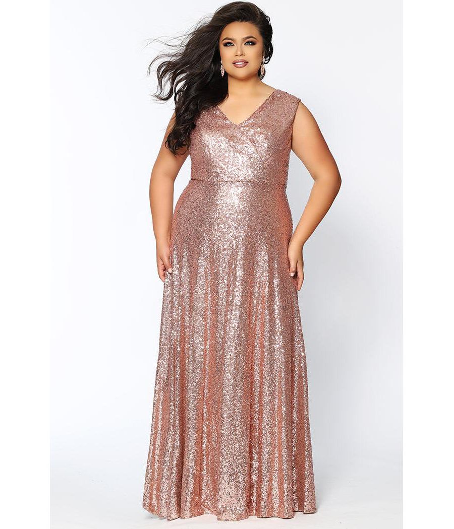 Женское длинное платье без рукавов с V-образным вырезом и пайетками Celebrations by Sydney's Closet, Rose gold
Женское длинное платье без рукавов с V-образным вырезом и пайетками Celebrations by Sydney's Closet, Rose gold