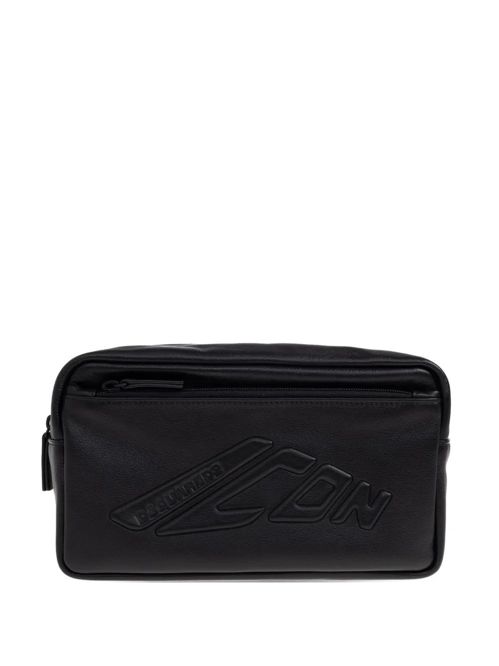 Кожаная косметичка с логотипом Icon New Generation DSQUARED2, черный 
Кожаная косметичка с логотипом Icon New Generation DSQUARED2, черный