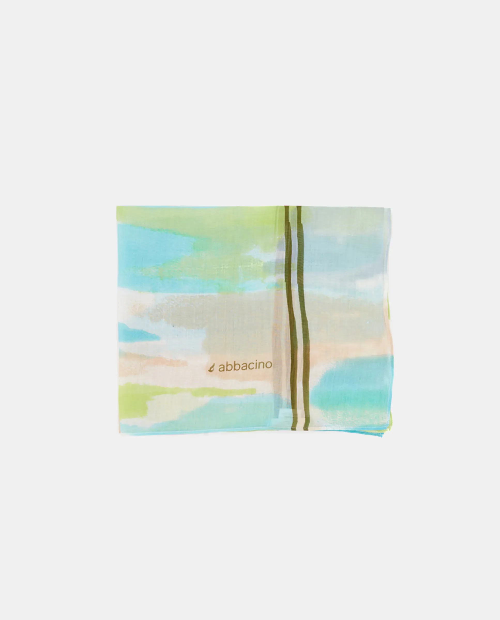 Бандана Oceans Diary из шелка и модала с акварельным принтом Abbacino, зеленый 
Бандана Oceans Diary из шелка и модала с акварельным принтом Abbacino, зеленый
