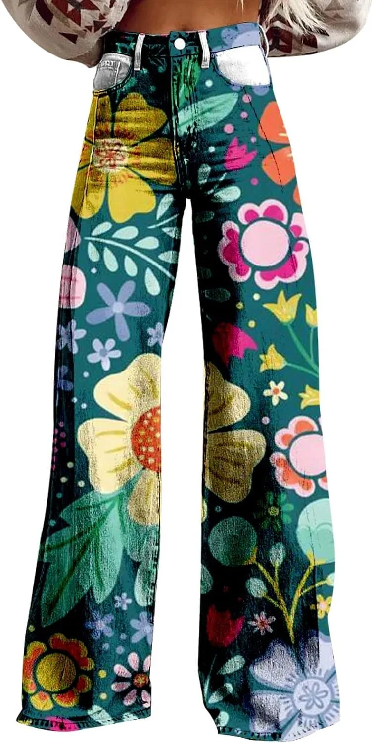 Джинсы Flare Wide Leg для женщин 2025 с цветочным принтом
Джинсы Flare Wide Leg для женщин 2025 с цветочным принтом