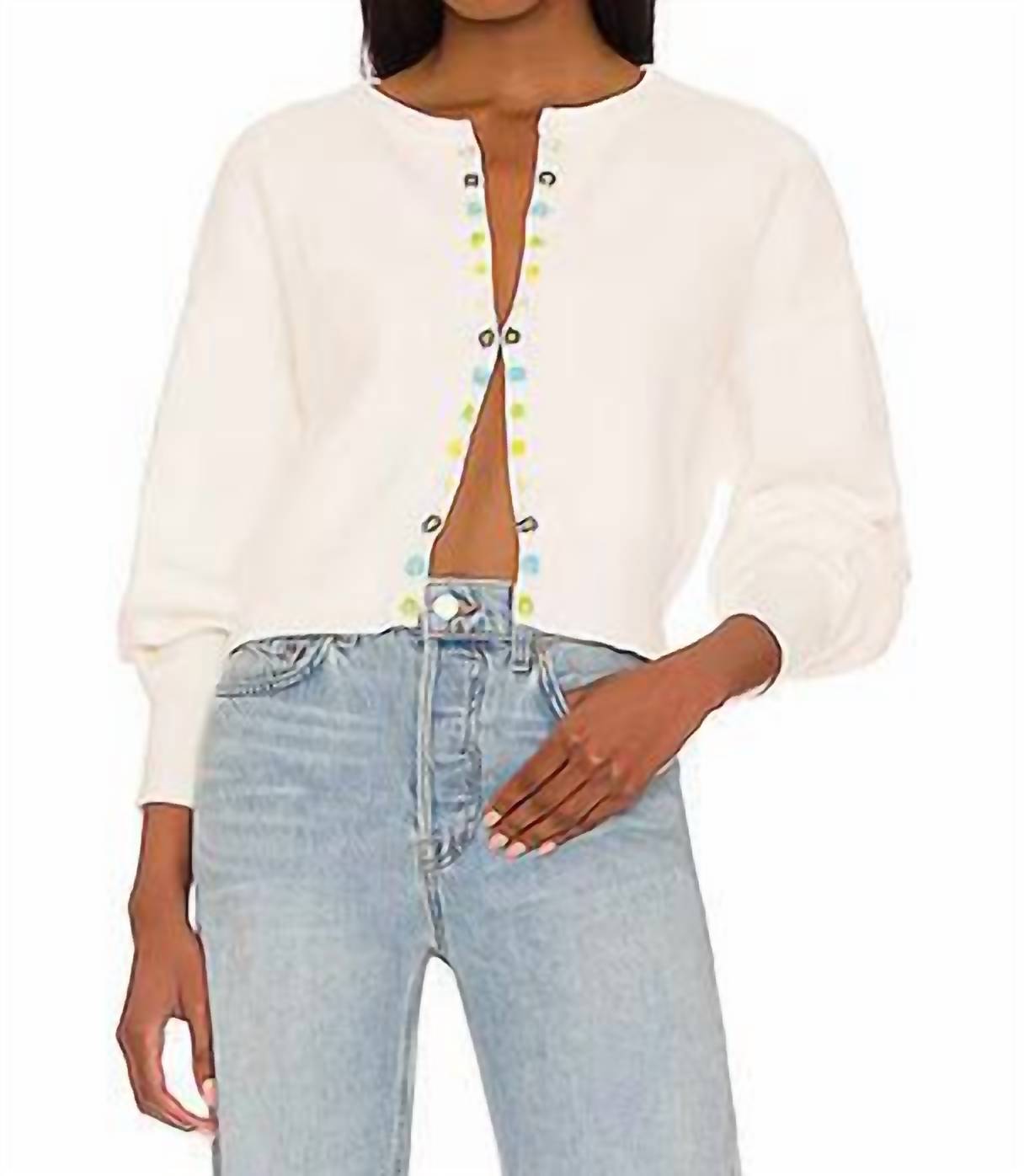 SOMETHING NAVY Кардиган с бисером и ромашками, кремовый, разноцветный
SOMETHING NAVY Кардиган с бисером и ромашками, кремовый, разноцветный