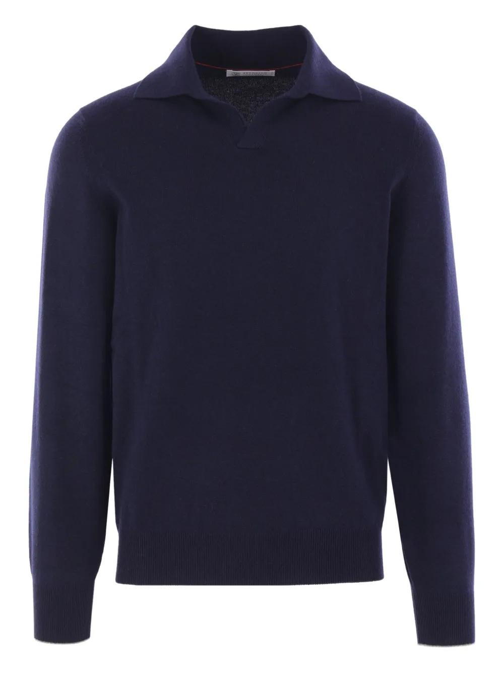 Кашемировый свитер с воротником поло Brunello Cucinelli, синий
Кашемировый свитер с воротником поло Brunello Cucinelli, синий