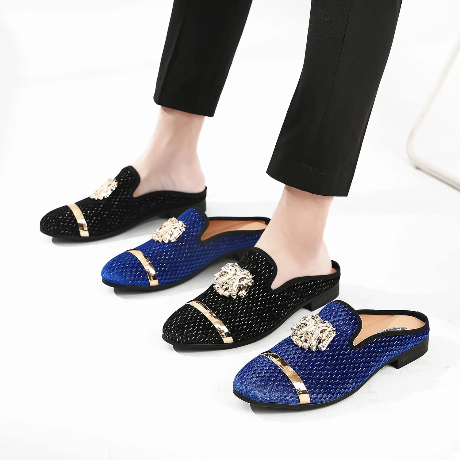 Мужские слипоны-мюли с золотой пряжкой, модные кожаные повседневные и официальные тапочки без задника XQWFH
Мужские слипоны-мюли с золотой пряжкой, модные кожаные повседневные и официальные тапочки без задника XQWFH