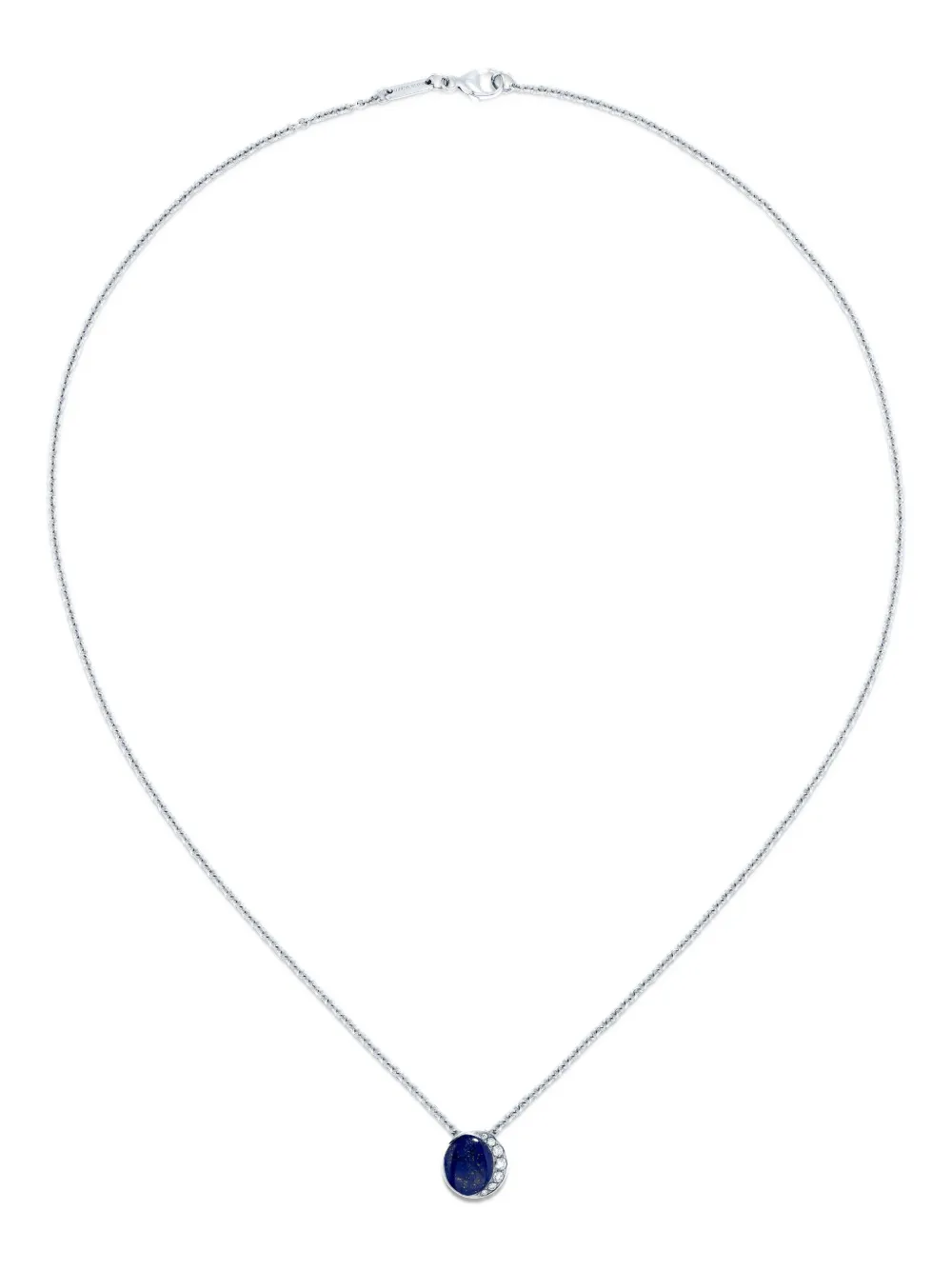 Ожерелье из 18-каратного белого золота с агатом Фортуна David Morris, синий 
Ожерелье из 18-каратного белого золота с агатом Фортуна David Morris, синий