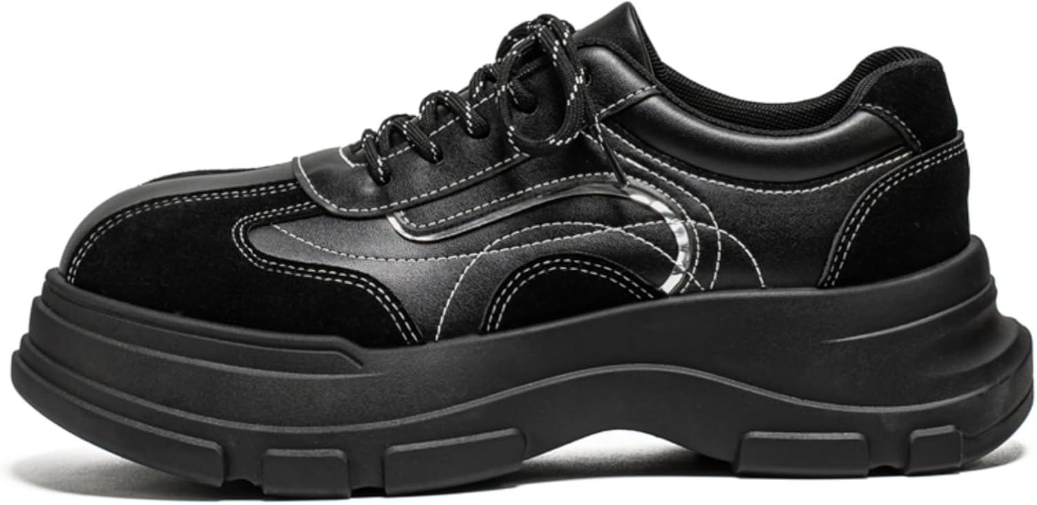 Мужские массивные низкие кеды черно-белого цвета с двухцветной шнуровкой, верх из кожи и замши, нескользящая резиновая подошва для повседневного городского стиля и уличной моды Kelibasi
Мужские массивные низкие кеды черно-белого цвета с двухцветной шнуровкой, верх из кожи и замши, нескользящая резиновая подошва для повседневного городского стиля и уличной моды Kelibasi