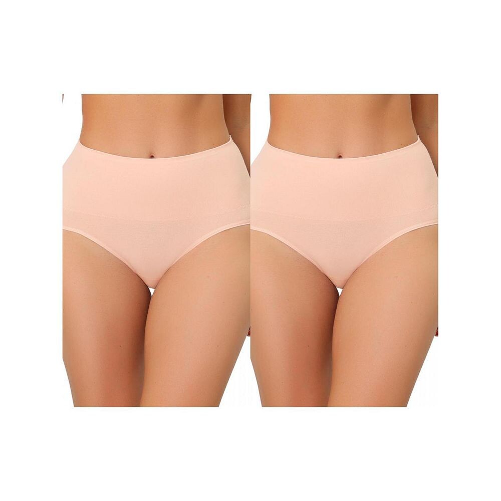 2 упаковки нижнего белья для женщин, дышащие трусики с высокой талией, корректирующие животик ALLEGRA K, розовый 
2 упаковки нижнего белья для женщин, дышащие трусики с высокой талией, корректирующие животик ALLEGRA K, розовый