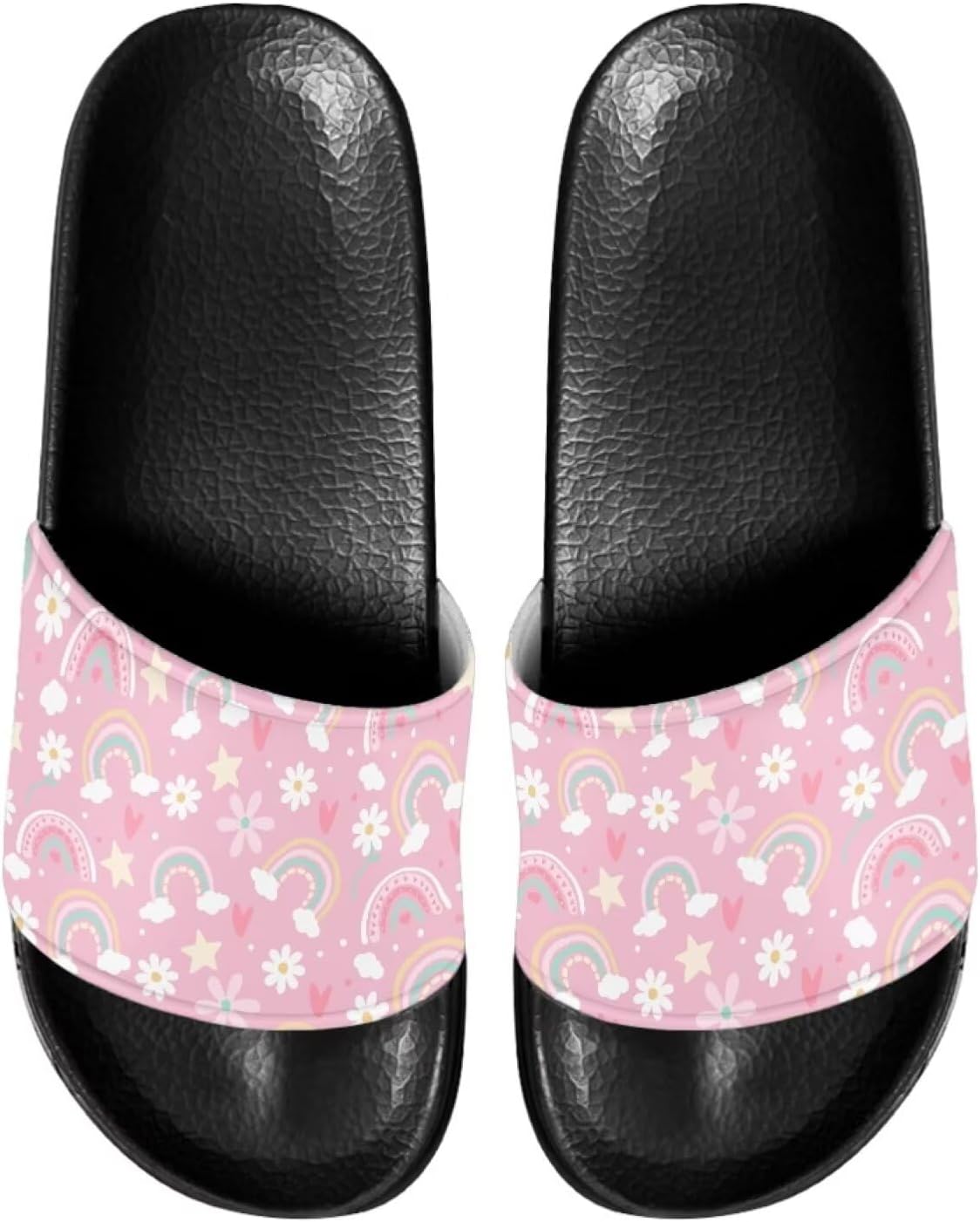 Унисекс слайд-сандалии JoyLamoria с принтом, домашние тапочки для ванной, повседневная обувь на плоской подошве для мужчин и женщин, Rainbow Floral Print
Унисекс слайд-сандалии JoyLamoria с принтом, домашние тапочки для ванной, повседневная обувь на плоской подошве для мужчин и женщин, Rainbow Floral Print