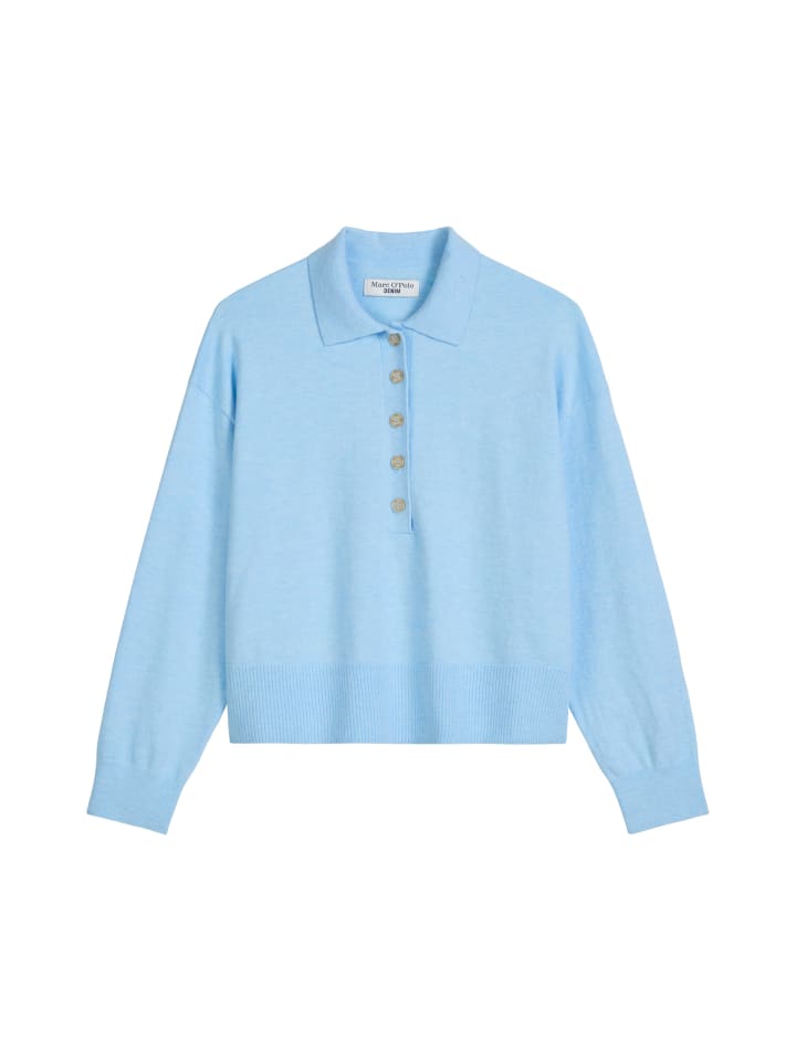 Marc O'Polo DENIM Свободная вязаная рубашка-поло светло-голубого меланжевого цвета
Marc O'Polo DENIM Свободная вязаная рубашка-поло светло-голубого меланжевого цвета
