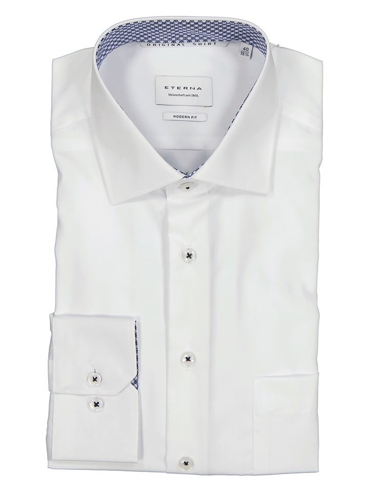 Eterna Рубашка - современный крой - белого цвета
Eterna Рубашка - современный крой - белого цвета