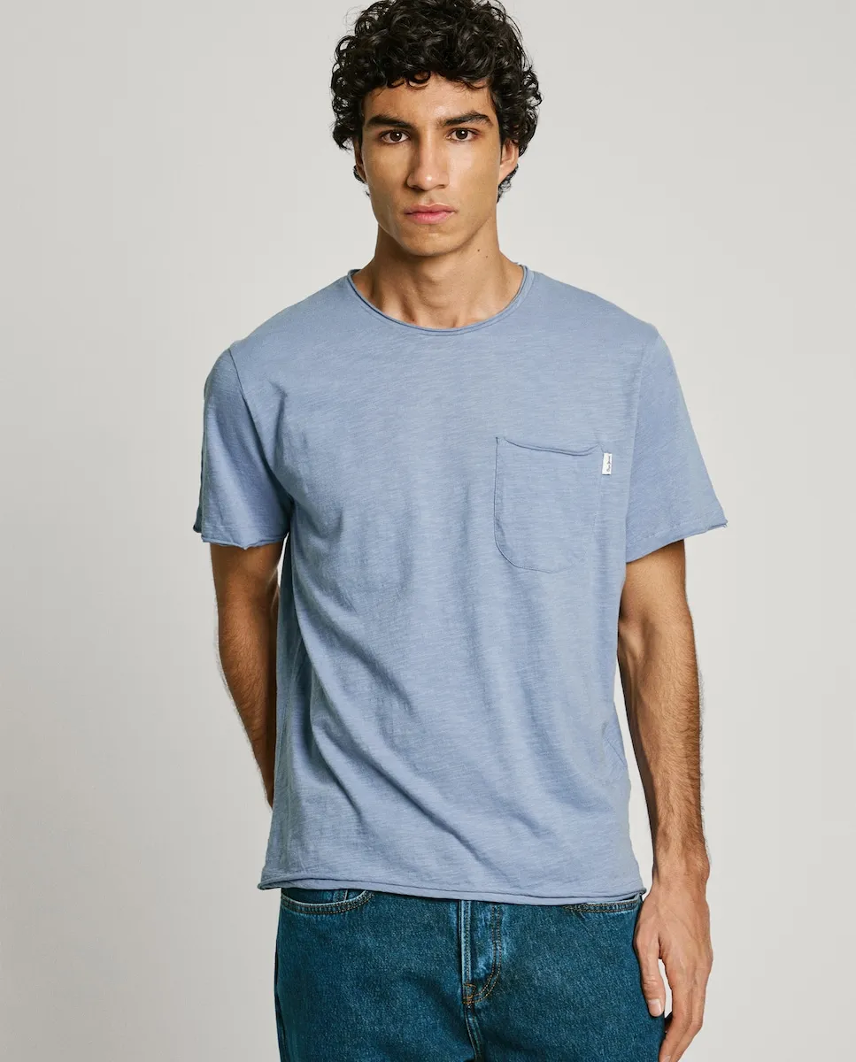 Мужская футболка с коротким рукавом и передним карманом Pepe Jeans, синий
Мужская футболка с коротким рукавом и передним карманом Pepe Jeans, синий