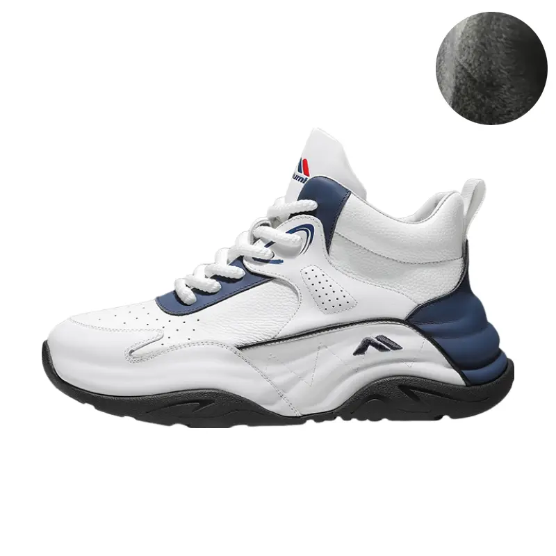 Kolumb Высокие уличные ботинки мужские бело-голубые с утеплением, противоскользящие, устойчивые к истиранию, для увеличения роста, цвет White Blue Fleece-Lined
Kolumb Высокие уличные ботинки мужские бело-голубые с утеплением, противоскользящие, устойчивые к истиранию, для увеличения роста, цвет White Blue Fleece-Lined