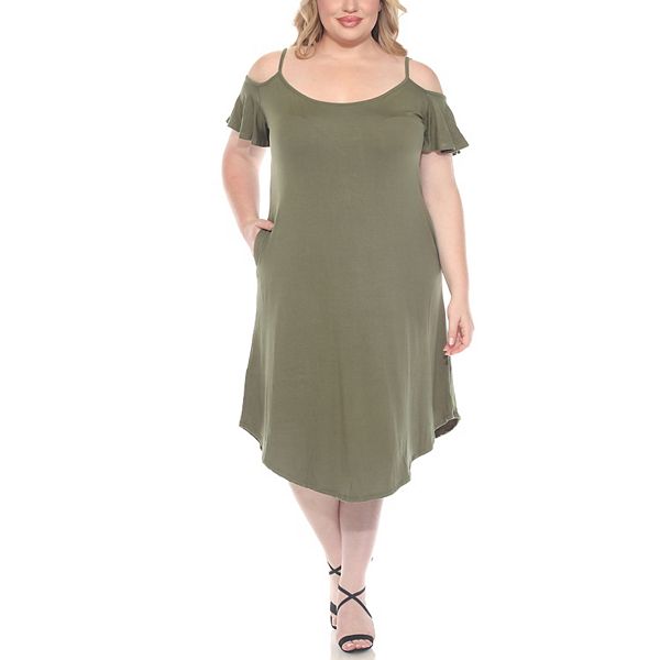 Платье casual с круглым вырезом и рукавами-крылышками, длина до колена, plus size Wm Fashion, Olive
Платье casual с круглым вырезом и рукавами-крылышками, длина до колена, plus size Wm Fashion, Olive