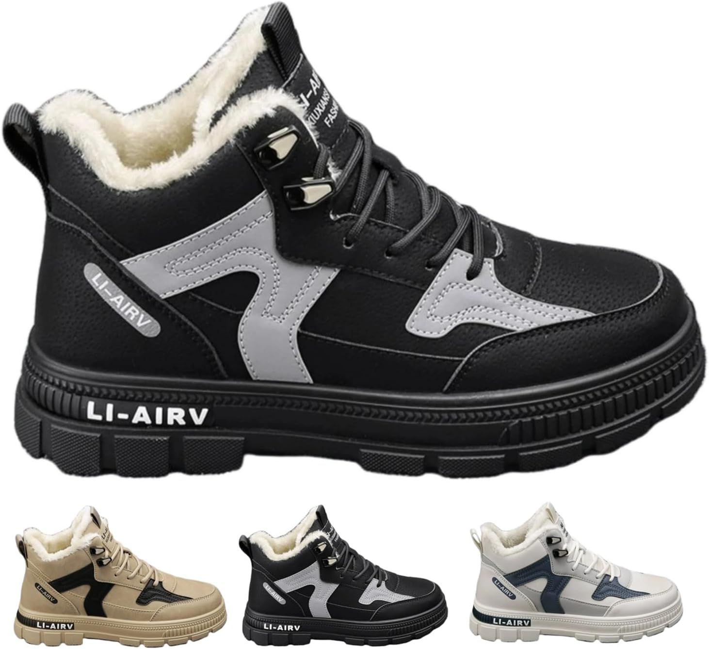 Кроссовки MACEFIL Fleece Fashion с плюшевой подкладкой для мужчин и женщин, высокие зимние теплые ботинки, противоскользящие для походов и работы, черный
Кроссовки MACEFIL Fleece Fashion с плюшевой подкладкой для мужчин и женщин, высокие зимние теплые ботинки, противоскользящие для походов и работы, черный