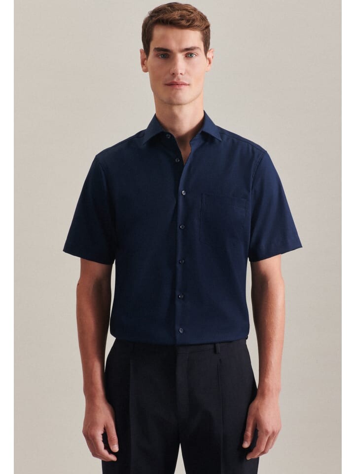 Рубашка Seidensticker, темно-синий 
Рубашка Seidensticker, темно-синий