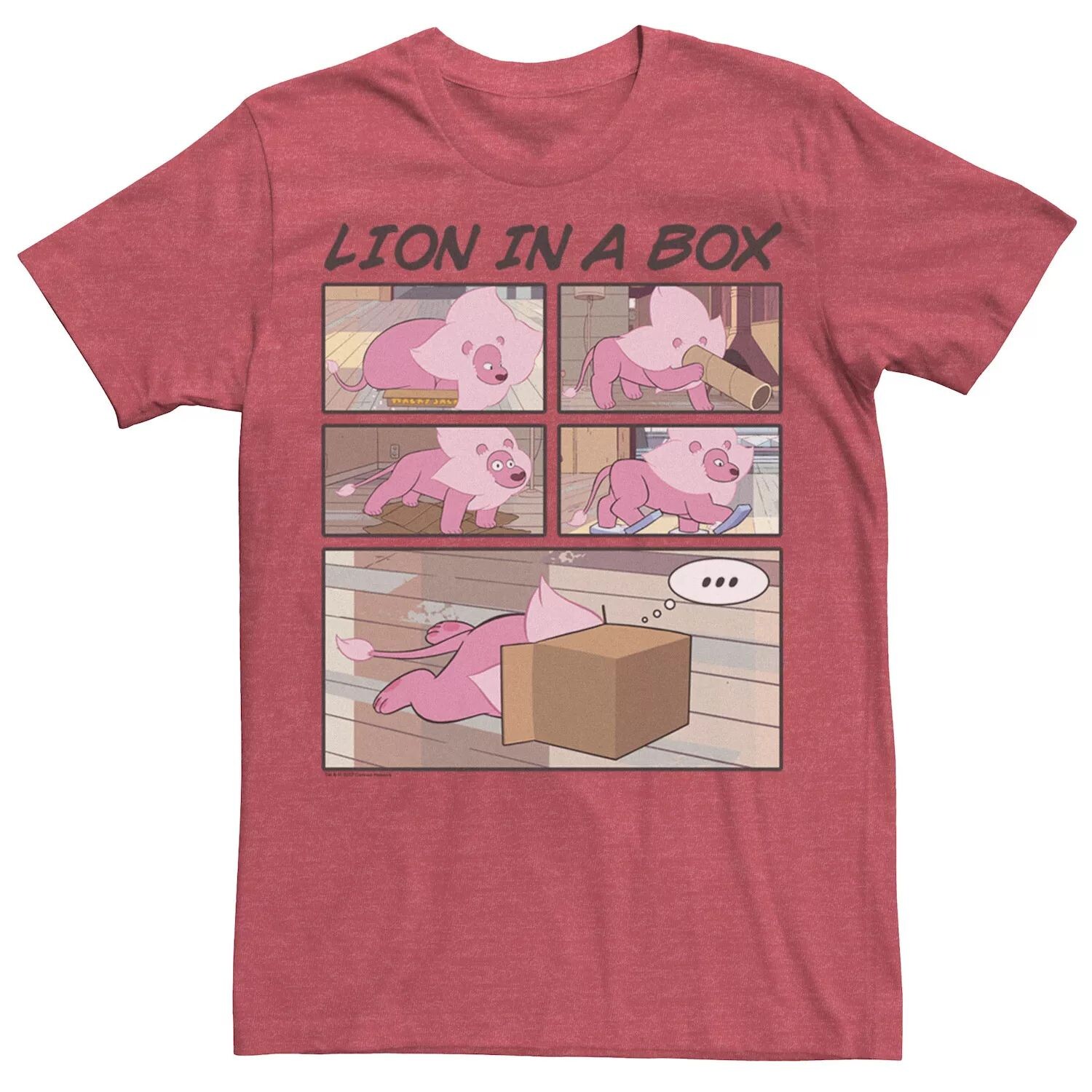 Мужская футболка Cartoon Network Steven Universe Lion In A Box с комиксами Licensed Character 
Мужская футболка Cartoon Network Steven Universe Lion In A Box с комиксами Licensed Character