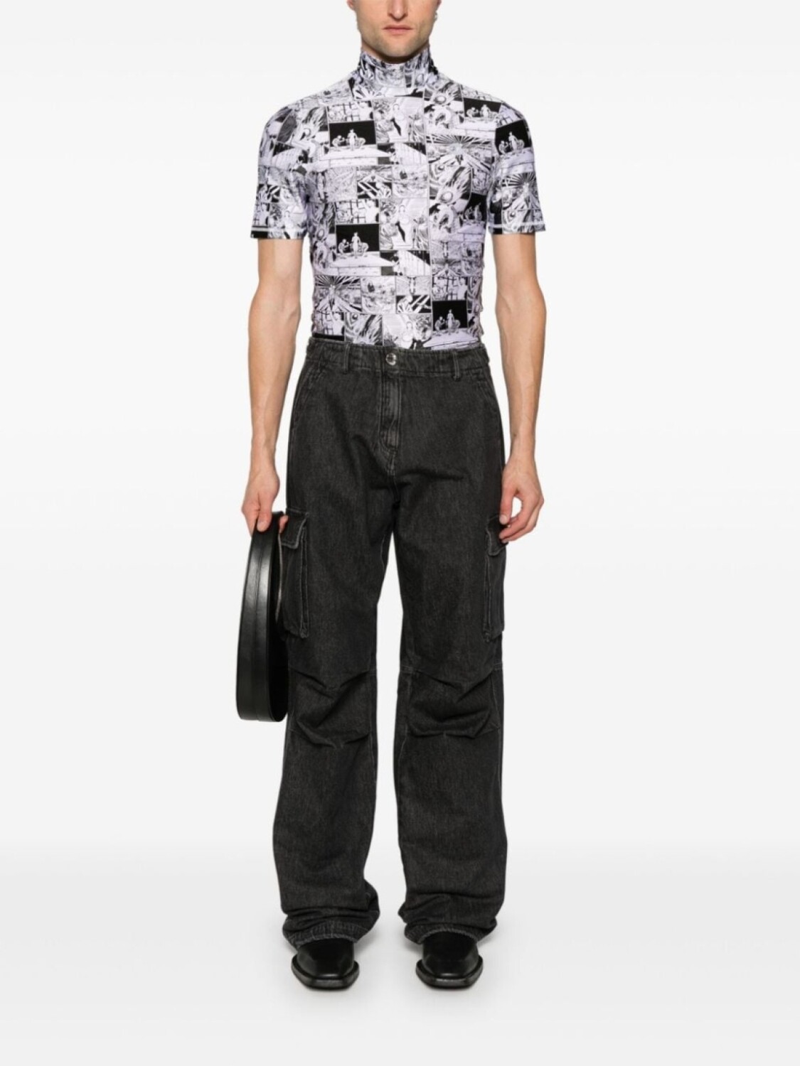 Coperni футболка с воротником-воронкой и принтом, белый
Coperni футболка с воротником-воронкой и принтом, белый