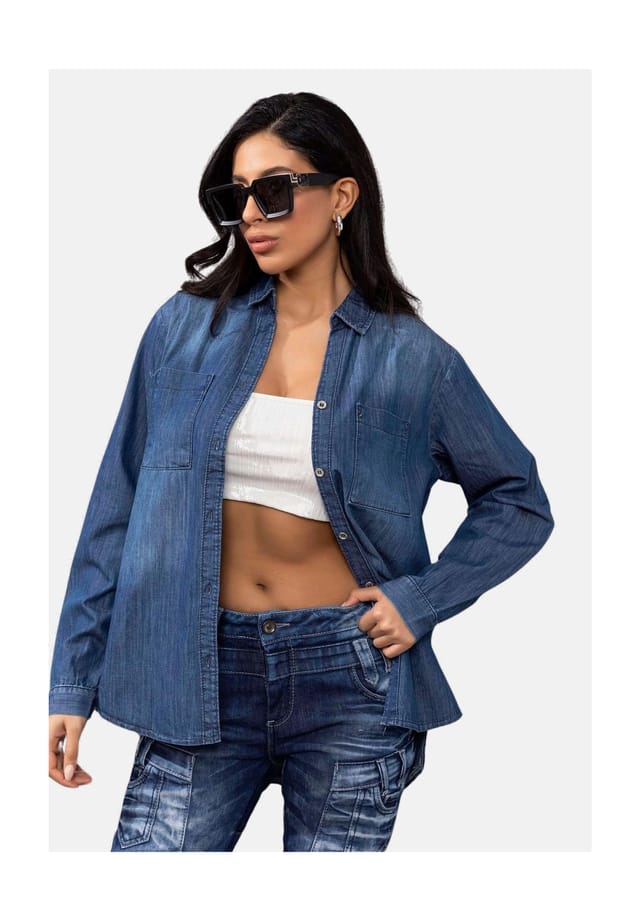 Джинсовая блузка Cipo & Baxx, синий
Джинсовая блузка Cipo & Baxx, синий