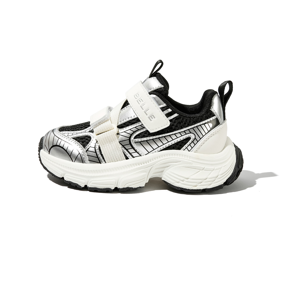 Нескользящая низкая детская обувь для повседневной носки BELLE, черный/серебряный
Нескользящая низкая детская обувь для повседневной носки BELLE, черный/серебряный