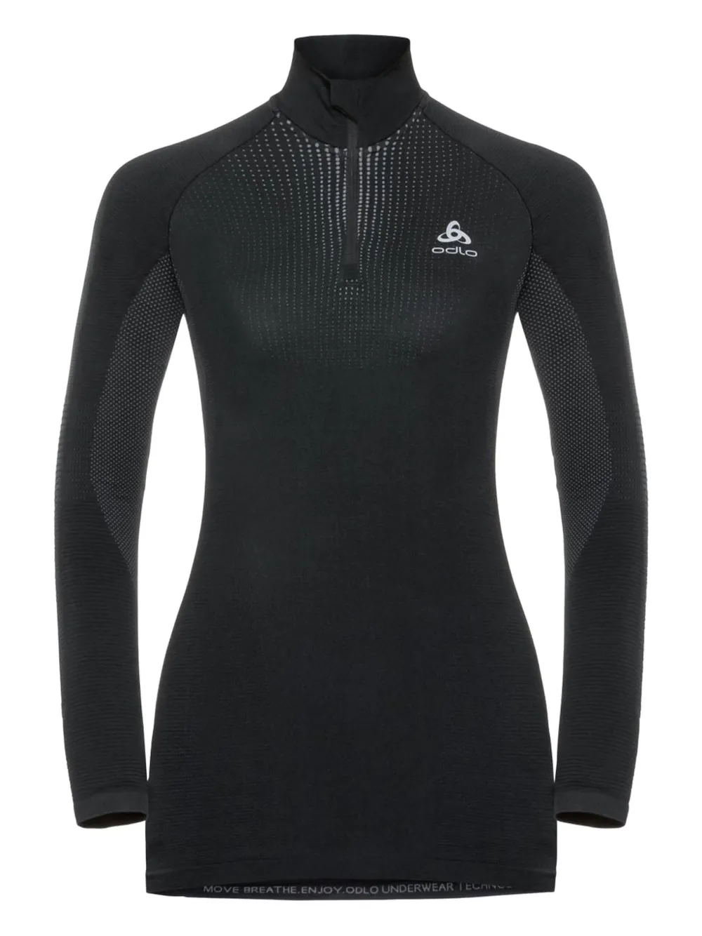 Топ с высоким воротником и перфорацией Odlo, черный
Топ с высоким воротником и перфорацией Odlo, черный