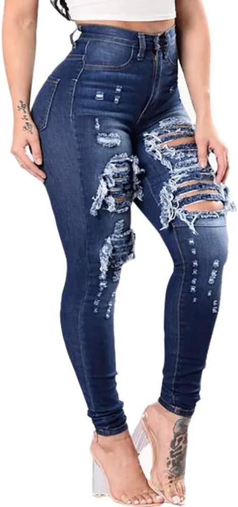 Женские джинсы High Waisted Stretch с потертостями HOLATOK
Женские джинсы High Waisted Stretch с потертостями HOLATOK