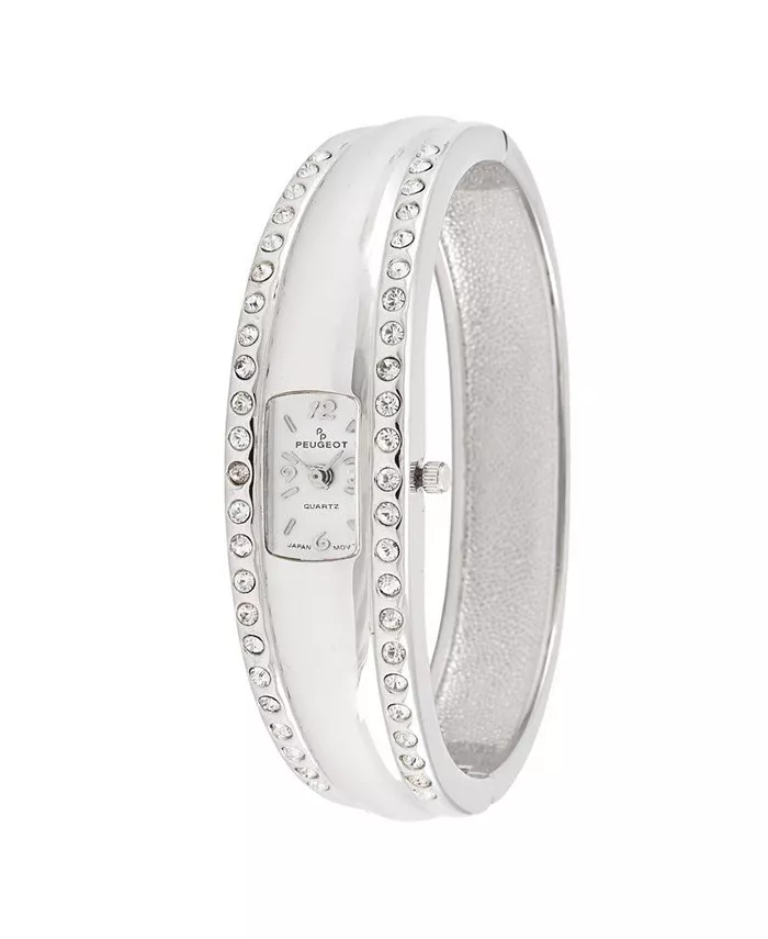 Женские модные часы-браслет с серебристым покрытием и кристаллами Peugeot, серебряный
Женские модные часы-браслет с серебристым покрытием и кристаллами Peugeot, серебряный