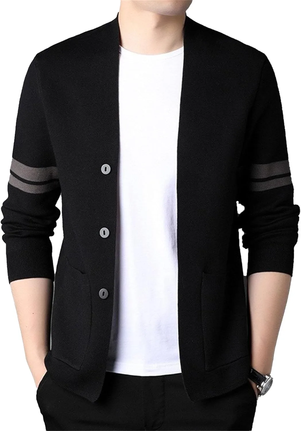 Мужской кардиган на пуговицах с длинными рукавами и карманами QOAAIE
Мужской кардиган на пуговицах с длинными рукавами и карманами QOAAIE
