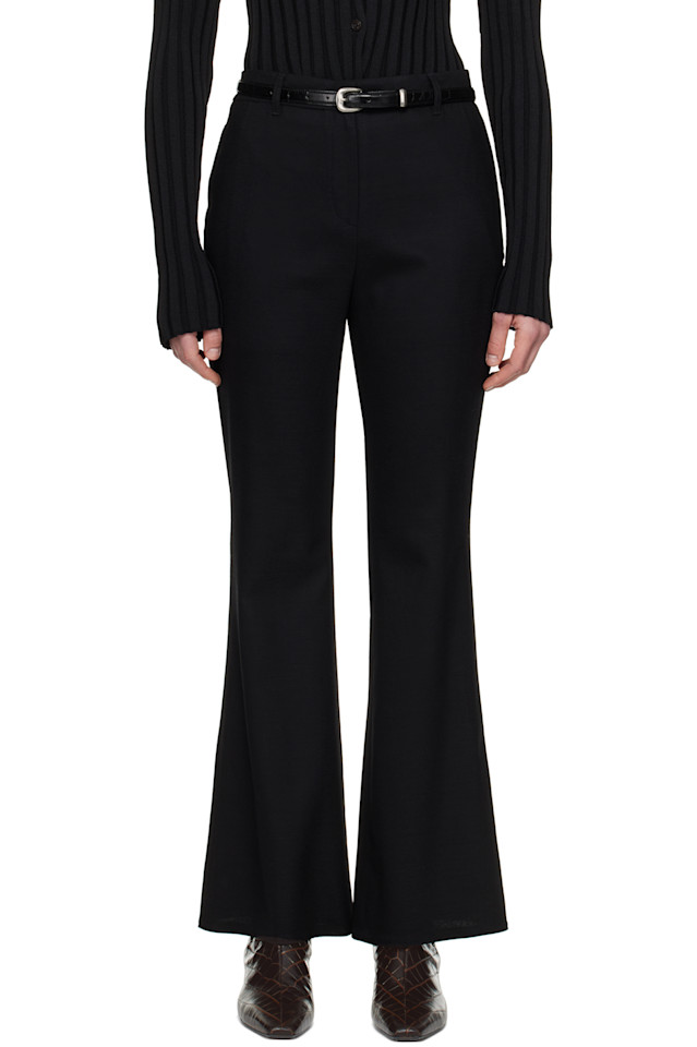 Брюки вестерн с поясом Flare Le17Septembre, черный
Брюки вестерн с поясом Flare Le17Septembre, черный