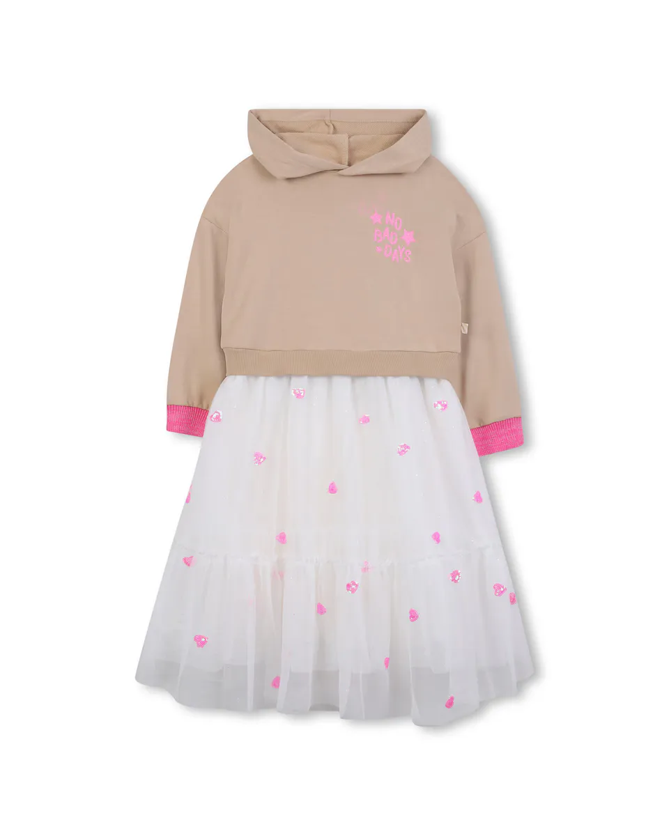 Платье для девочки с комбинированной тюлевой юбкой Billieblush, бежевый
Платье для девочки с комбинированной тюлевой юбкой Billieblush, бежевый