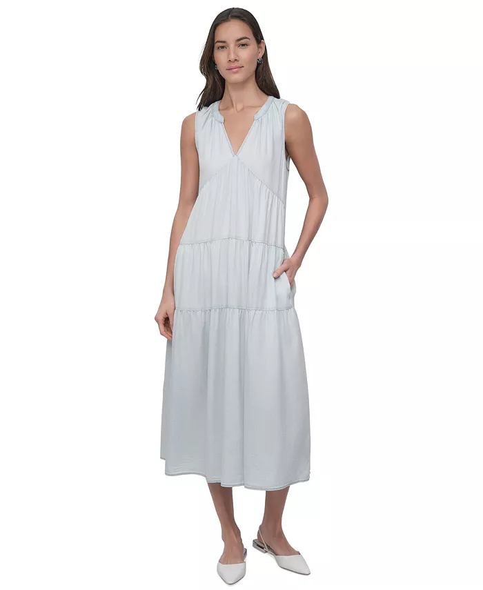 Женское платье миди без рукавов с ярусами DKNY Jeans, синий
Женское платье миди без рукавов с ярусами DKNY Jeans, синий